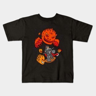 Knight battle with monsters color Kids T-Shirt